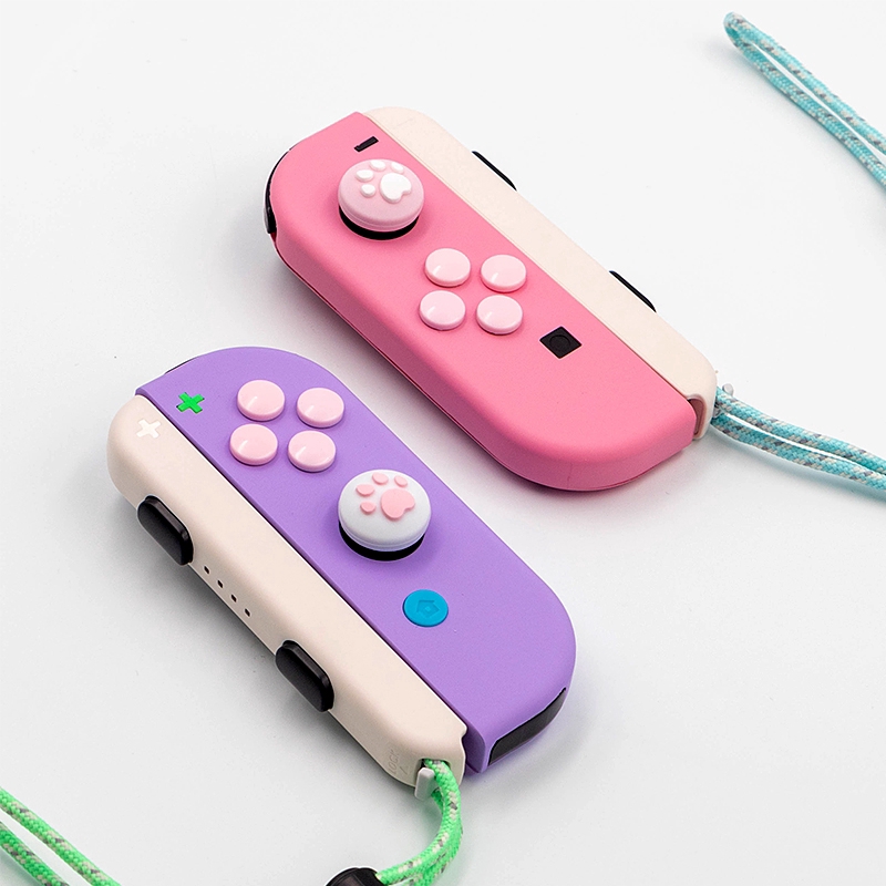 Set Tombol Joy-Con Bahan Silikon Anti slip Motif Animal Crossing Untuk Nintendo Switch