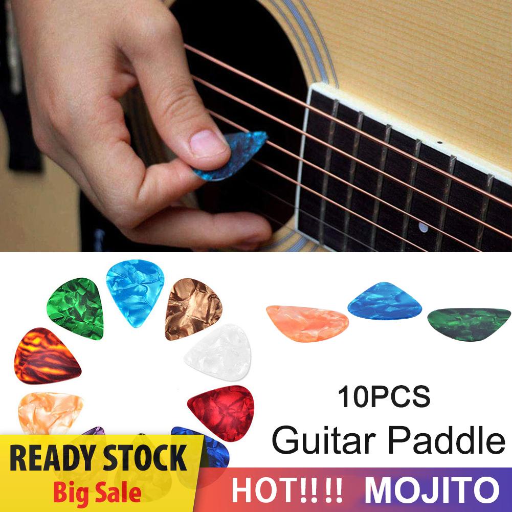 10pcs Pick Celluloid Untuk Gitar Akustik / Ukulele