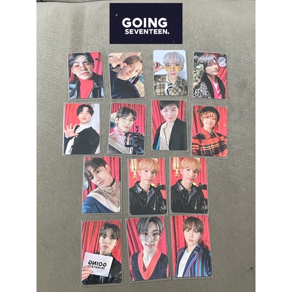 GOING SEVENTEEN PHOTOCARD CARAT PLEDIS HYBE LABEL SCOUPS JEONGHAN JOSHUA JUN HOSHI WONWOO WOOZI THE8