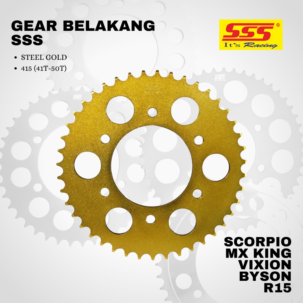 Gear Gir Scorpio mx king r15 sss 415 41 42 43 44 45 steel gold