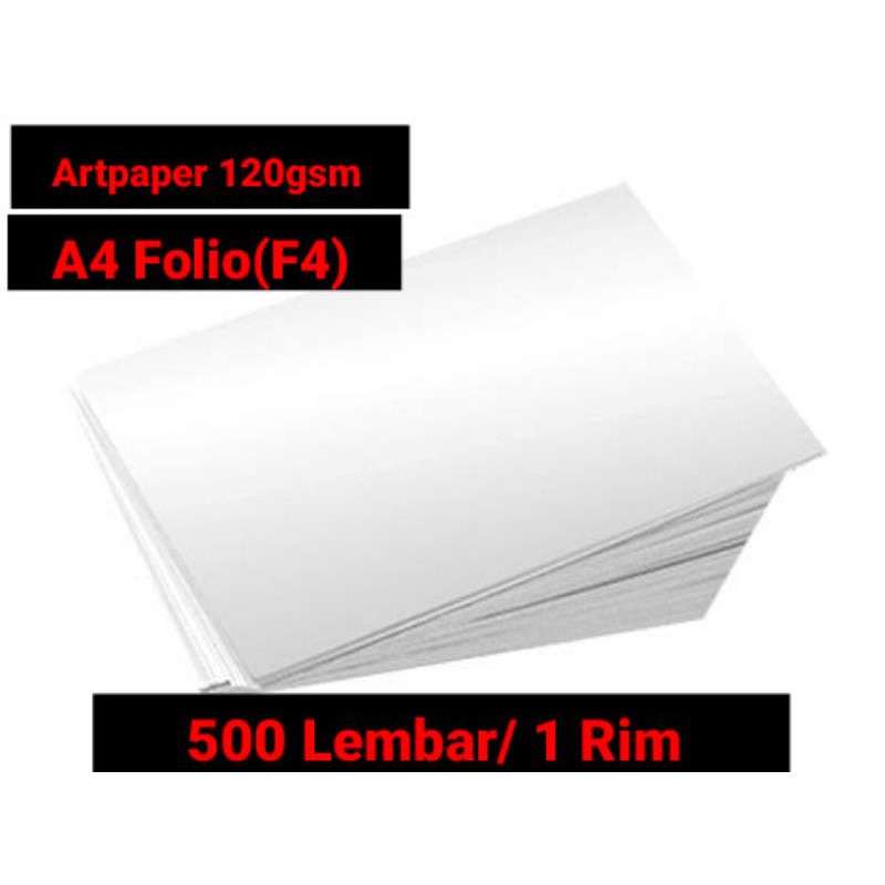 

Kertas Artpaper 120gsm A4 F4 500 Lembar