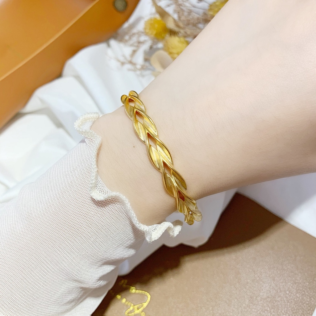 Bisa Cod Wanita Bangle Kadar Emas 375  Asli Hadiah Terbaik Enxi Jewelry 814g1