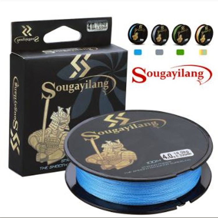 Senar Tali PE Pancing Sougayilang Size No 3.0 Diameter 0.286 mm Kekuatan 14.8 Kg