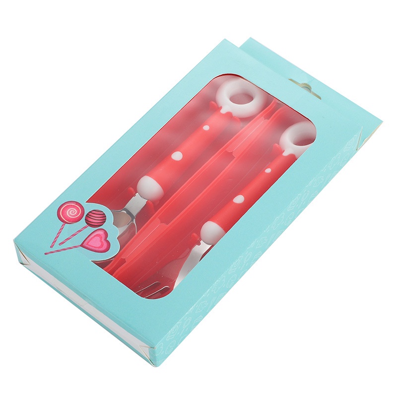 Set Peralatan Makan Sendok Garpu Bahan Stainless Steel Untuk Bayi