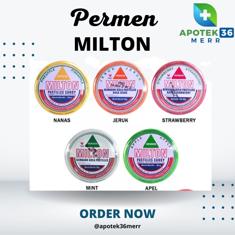 MILTON PASTILLES PERMEN CANDY 30 GR