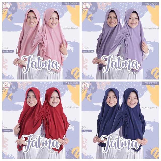 Khimar Fatma Veil size L by Azmeela-hijab serut instant pet antem double layer