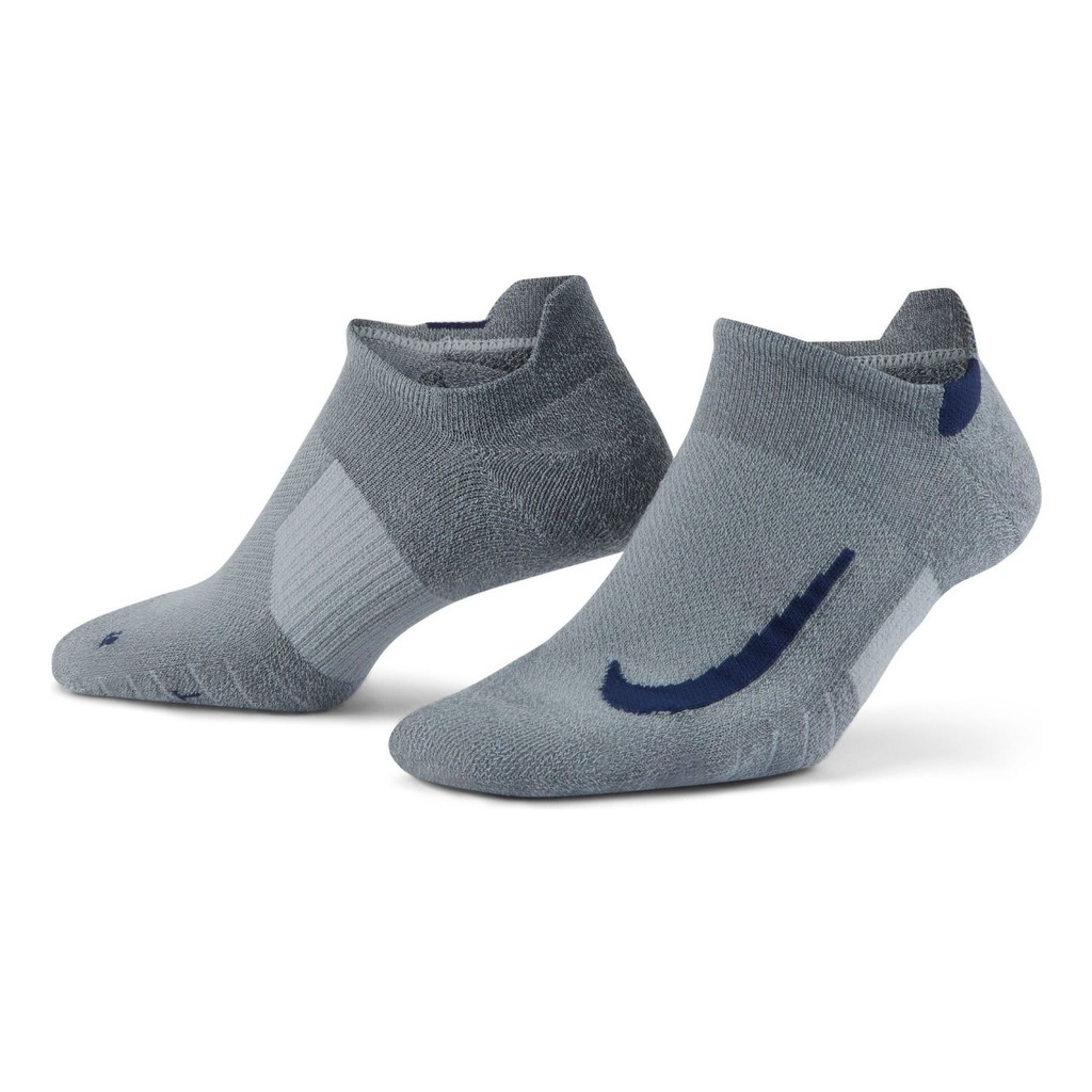 Kaos Kaki Nike Multiplier No-Show Socks 2pk Blue Grey Original