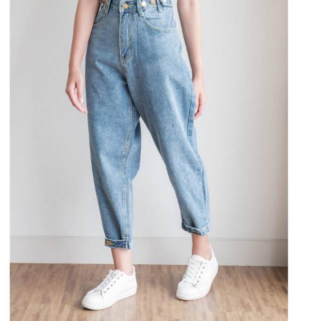 ASAGAO DENIM PANTS by Myrubylicious Light Blue