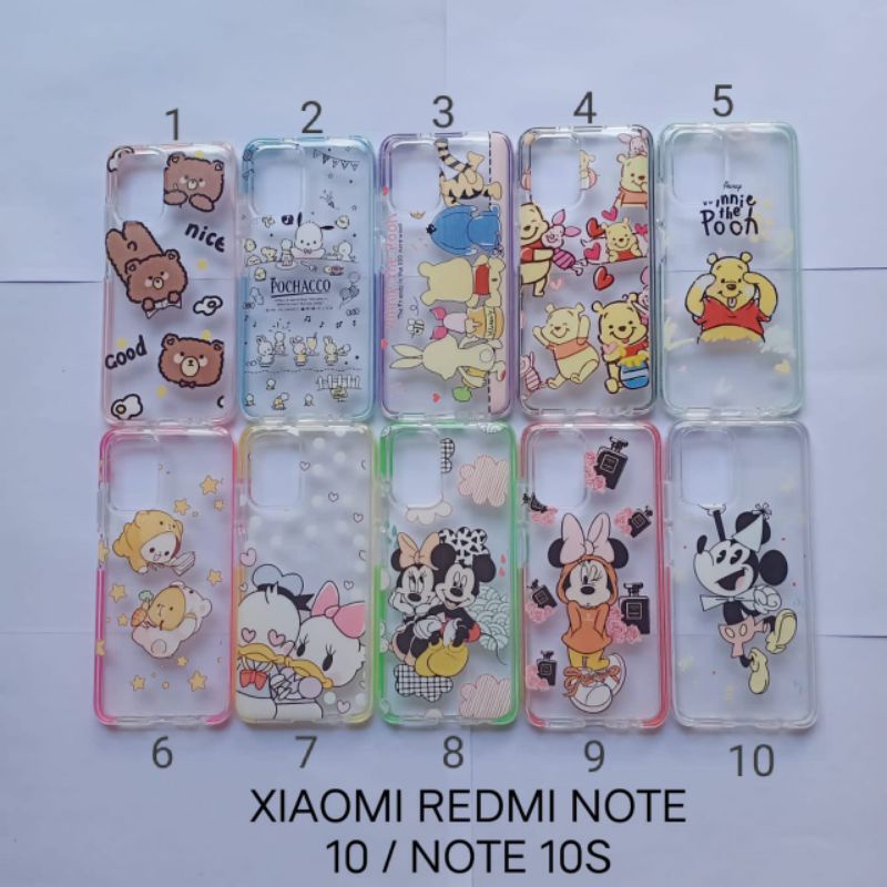 Case gambar Xiaomi Redmi Note 10 4G . Redmi Note 10S motif cewek ( 2 motif ) soft softcase softshell silikon cover casing kesing housing