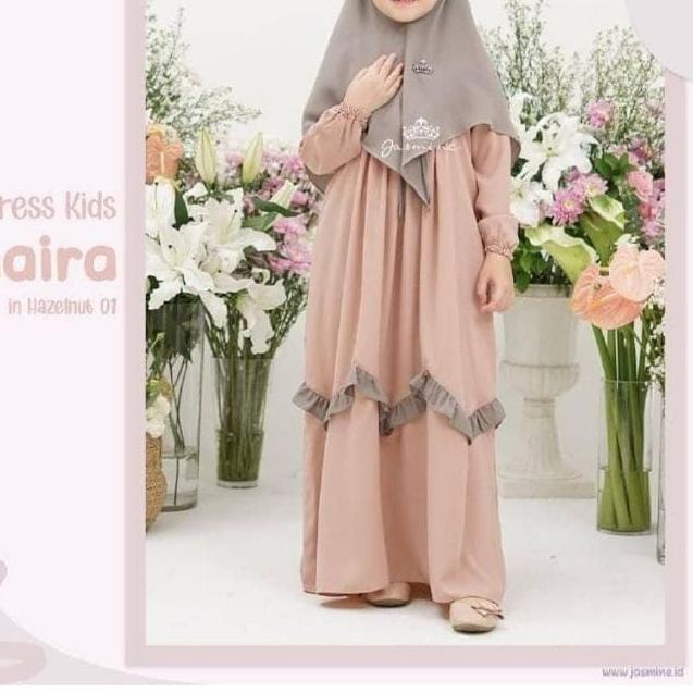 ➾ Khumaira Kids Syari 8-13 Tahun Gamis Plus Kerudung Gamis Anak SD SMP Gamis Mamansa Saleha Series ➸