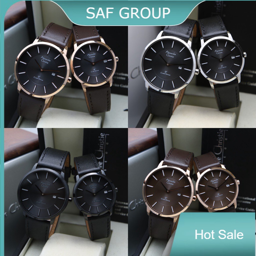JAM TANGAN COUPLE ALEXANDRE CHRISTIE AC 8653 / AC8653 SEPASANG ORIGINAL by plp