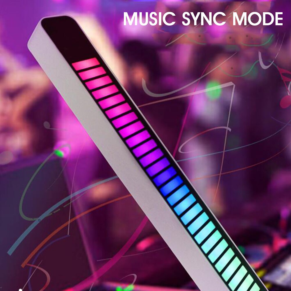 LED Bar RGB Voice Activated Music 32LED Lampu LED Strip