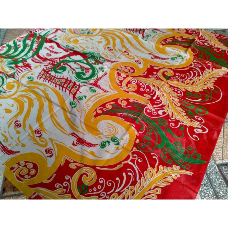 kain batik katun motif abstrak