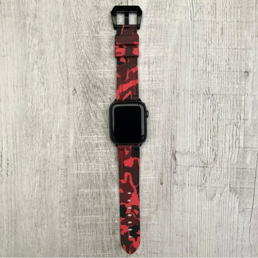 CAMO STRAP APPLE WATCH SERI 8 / SERI 7 (41mm / 45mm) SERI SE (2020 / 2022) SERI 6 / 5 / 4 (40mm / 44mm) / SERI 3 / 2 / 1 (38mm / 42mm) CAMOUFLAGE TALI / STRAP APPLE WATCH