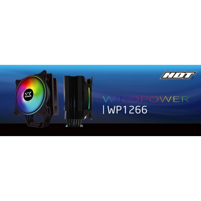 Xagatek CPU Cooler Fan RGB Windpower WP1266