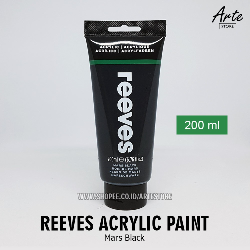 Cat Acrylic Reeves Mars Black 200 ml