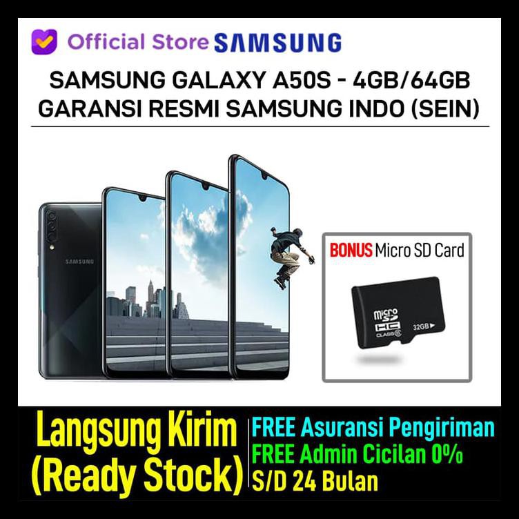Samsung Galaxy A50s 4GB/64GB 4GB 64GB Garansi Resmi SEIN 1 Tahun - NON BONUS CUCI GUDANG