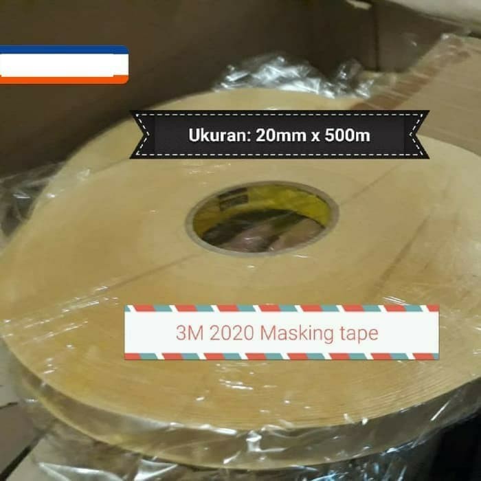 

Lakban Kertas Masking Tape 3M 2020 Ukuran 20MM X 500Meter
