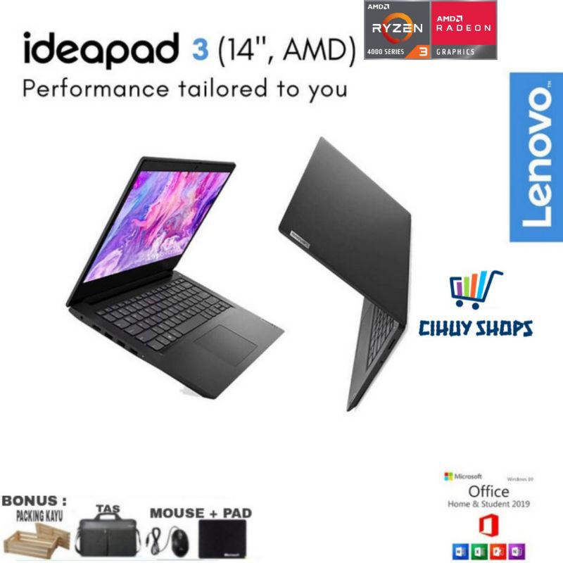 Laptop Lenovo Ideapad Slim 3 Ryzen 3 4300U 8GB SSD 512 OHS W10
