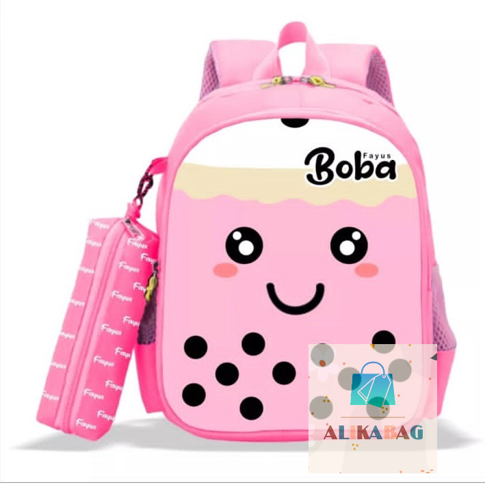 ALIKA BAG - Tas Boba Tas Sekolah Anak-anak Kartun Ransel Sekolah