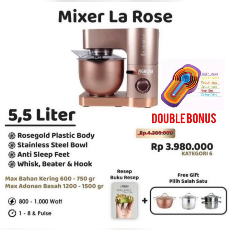 Signora Mixer La Rose Double Bonus Shopee Indonesia