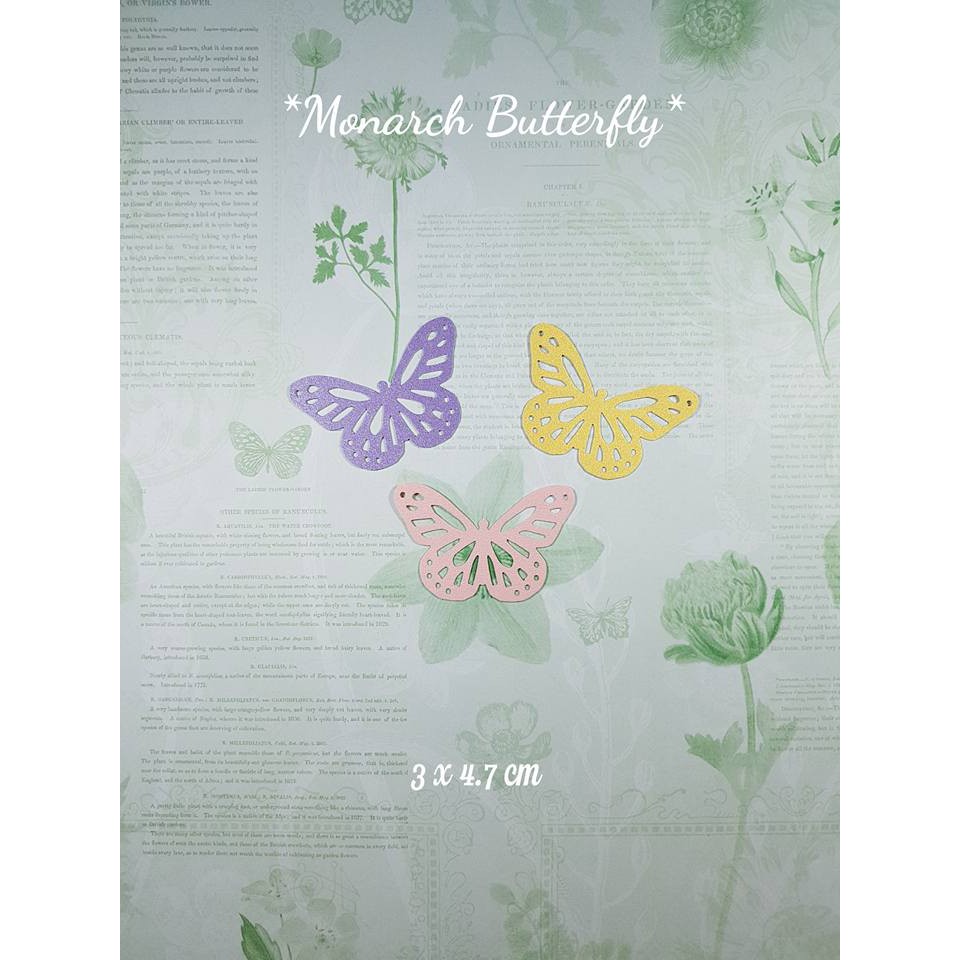 

MONARCH BUTTERFLY - Bahan Scrapbook Mahar / Hiasan Kertas Kupu Kertas