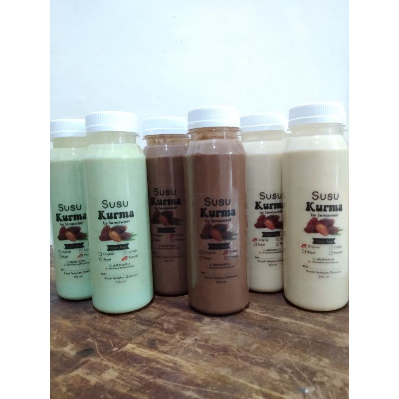 

susu kurma varian rasa, regal, coklat,pandan