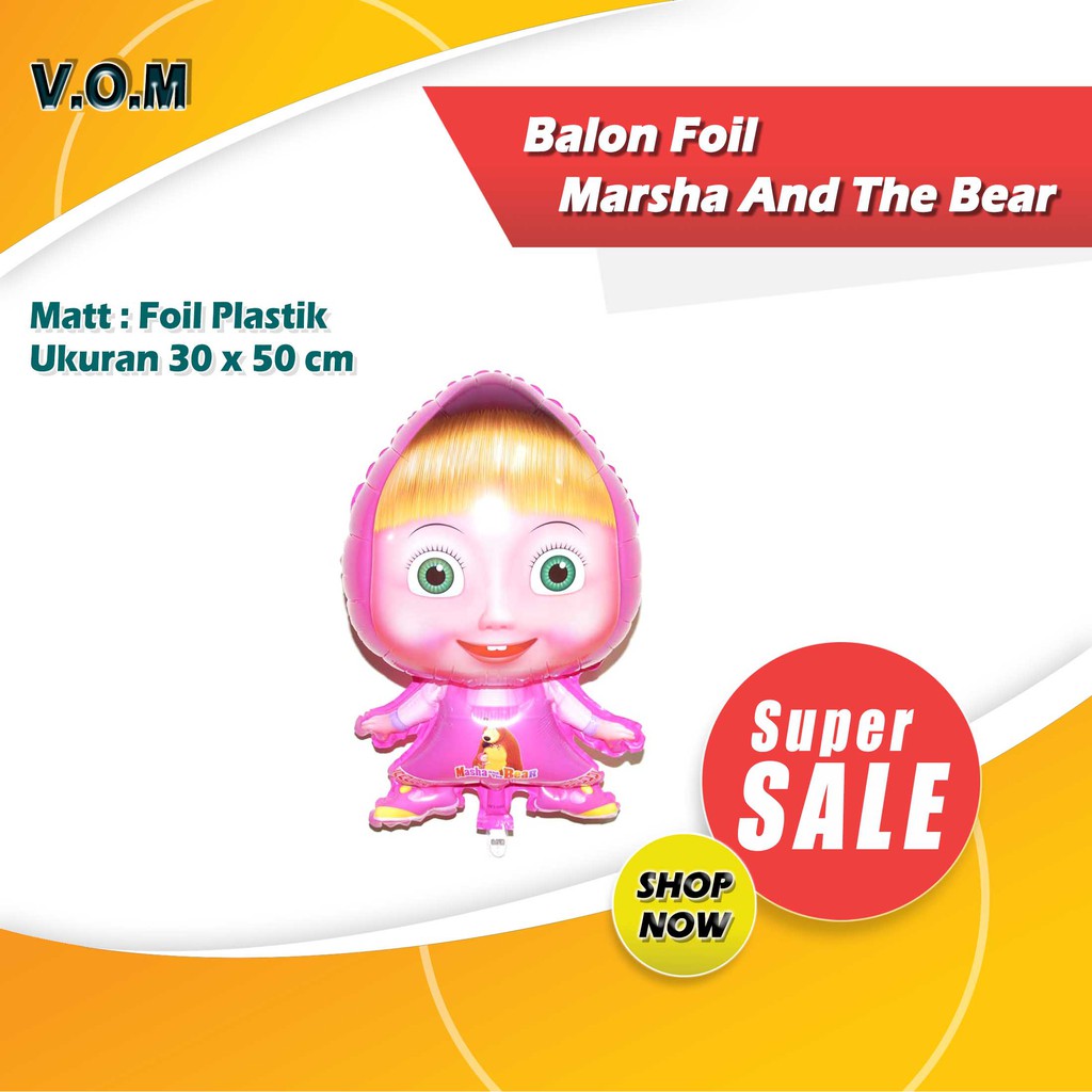 Balon Foil Marsha and The Bear