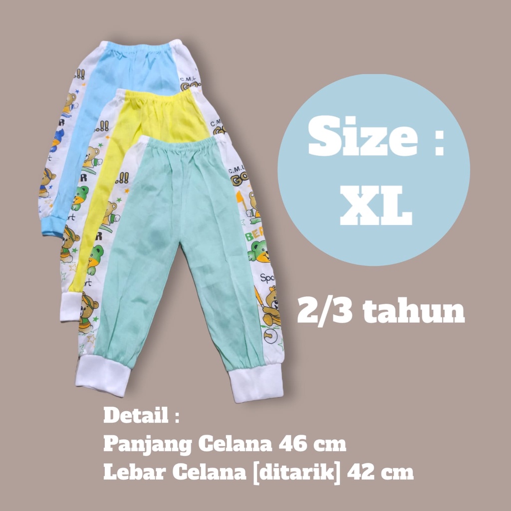 Celana Panjang Bayi Print Merk YEJI S,M,L,XL