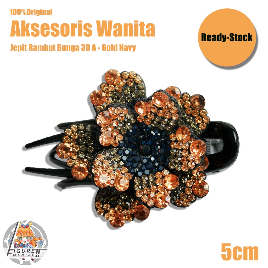 Figure Maniac - Aksesoris Wanita Jepit Rambut Bunga Motif Premium Model A Import