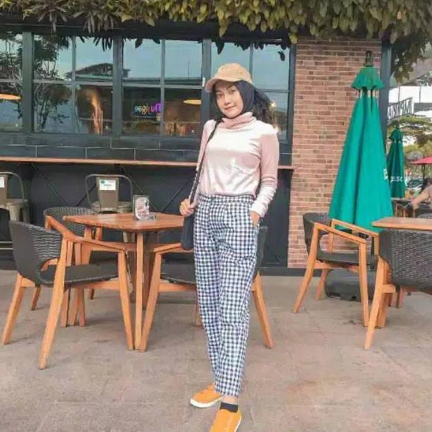  KODE 0067 CELANA  BOXY BOXY PANTS CELANA  TARTAN  