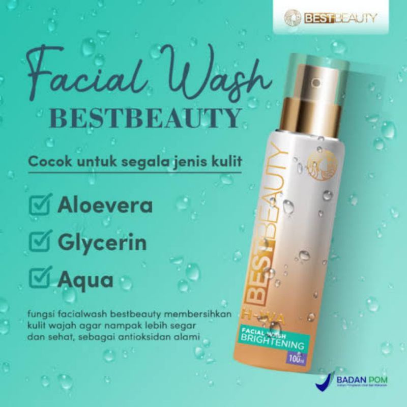 Best Beauty Facial Wash Brightening Glowing / Sabun Wajah Best Beauty Skincare BPOM