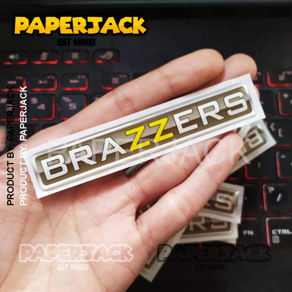 BRAZZERS STIKER RESIN TIMBUL STIKER MOTOR SATUAN IMPORT MURAH