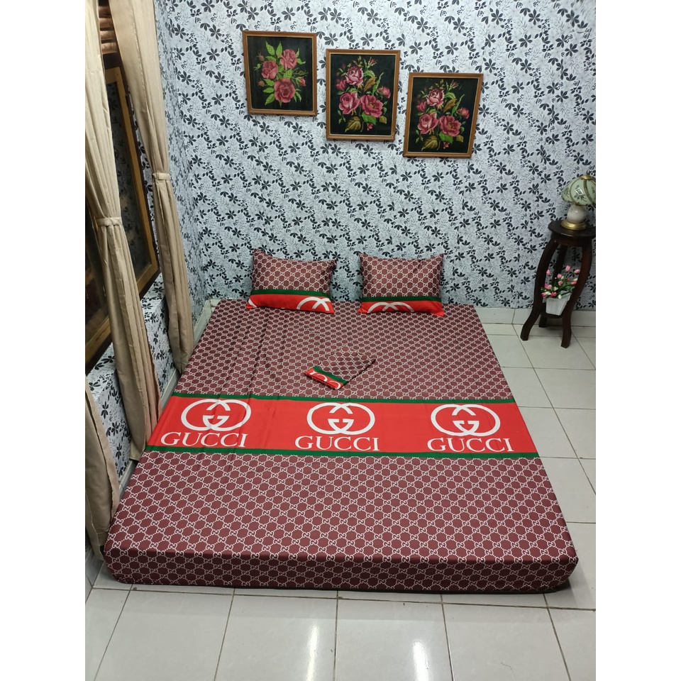 (160X200) SPREI MOTIF GUCCI HOMEMADE KATUN DISPERS