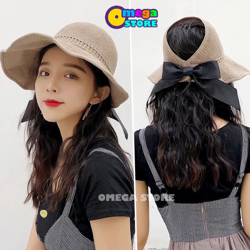 [O&amp;S] Topi Pantai Wanita Topi Rajut Topi UV Matahari Korea Fashion Sun Visor Hat-OS229