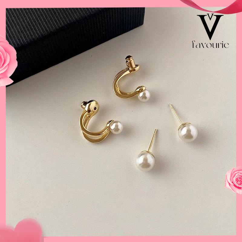 [COD]Pearl Trendy Niche Design Temperament Light Luxury High-end Earrings-FA