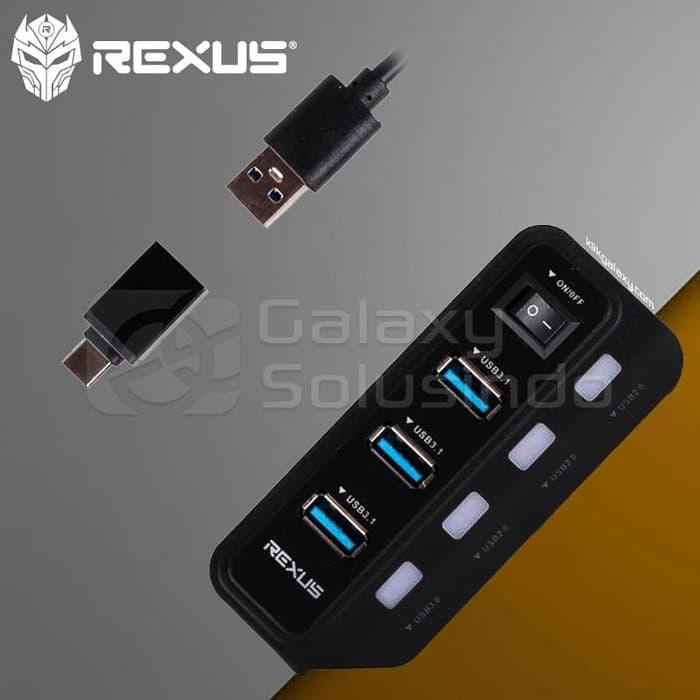 USB HUB REXUS RXH-332 - 3 Ports 3.1/ 1 Port 3.0/ 3 Ports 2.0