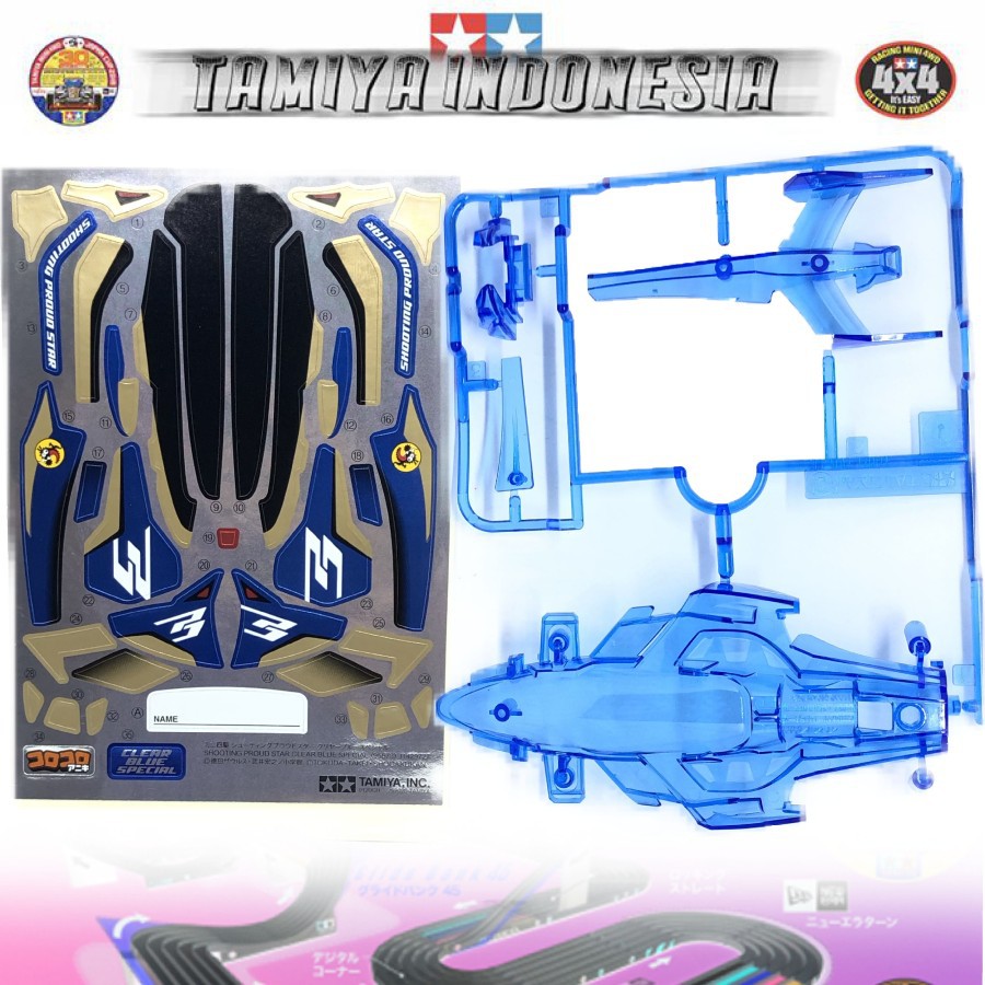 TAMIYA 95573 SHOOTING PROUD STAR CLEAR BLUE SPECIAL + DECAL
