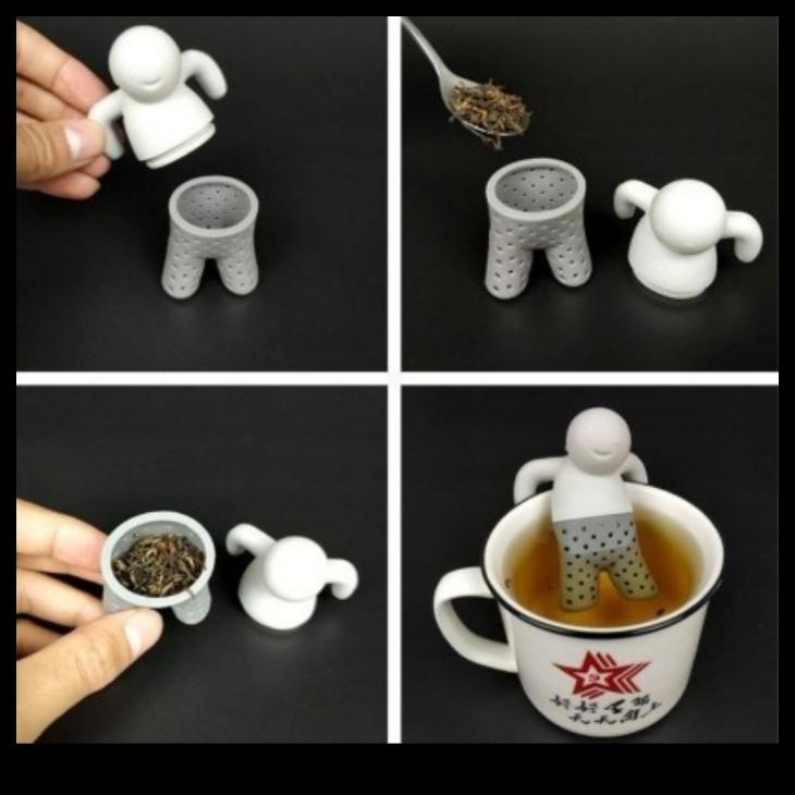 

Saringan Teh Silikon Orang Berendam Tea Bag Strainer Infuser Dapur New