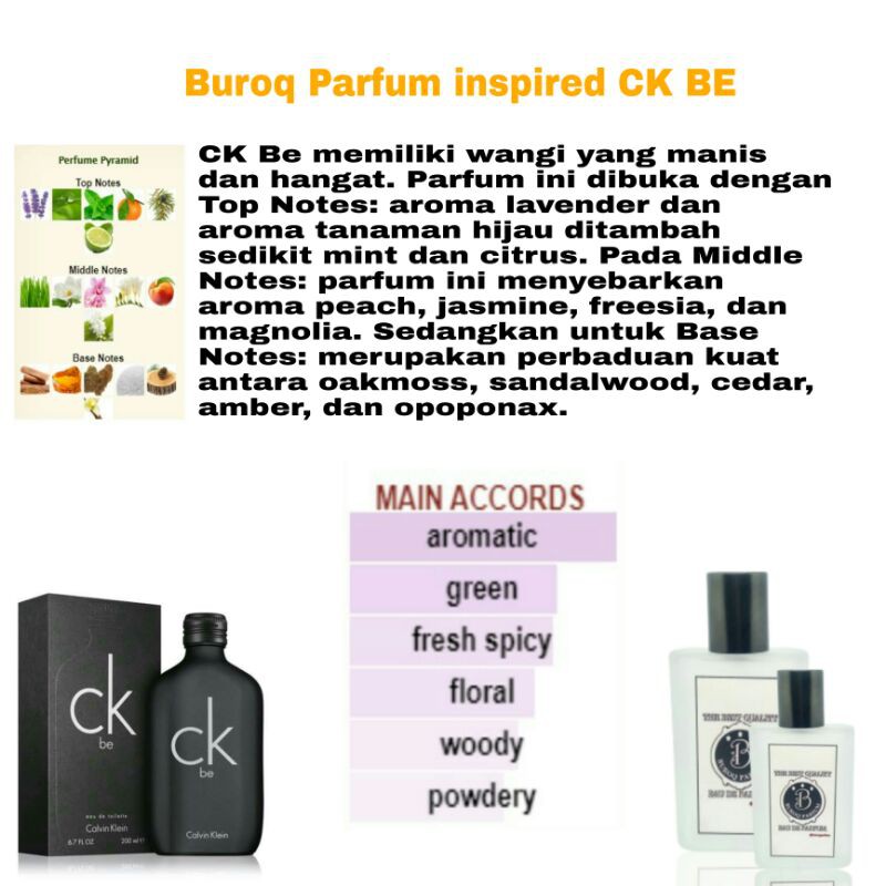 PARFUM CK BE PARFUME PRIA AROMA KALEM WANGI TAHAN LAMA MURAH NON ALKOHOL _inspired
