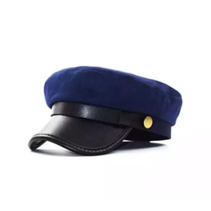 Topi Pria terbaru- Sailorman Army-Topi Pelaut- Leather Cap- Cadet Military-topi Ariel-Korean style