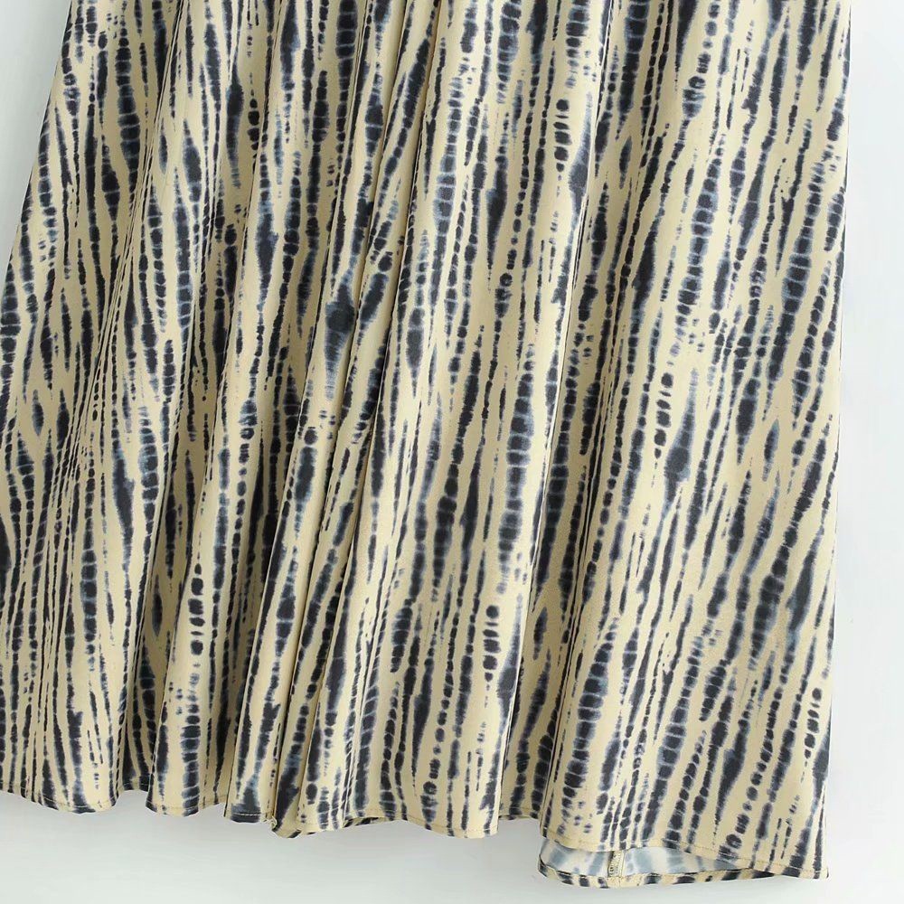 [baju wanita korea]  Long Dress Maxi Pantai Retro Garis Wanita Korea Import