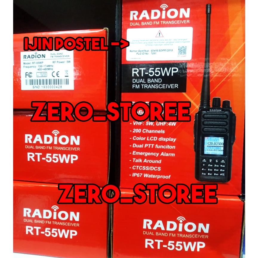 HT Radion RT-55WP HT Dual Band VHF UHF HT Anti Air Waterproof IP67 HT Radion RT55 RT55WP RT-55 DualBand HT TAHAN AIR Bkn Baofeng H6 Anti cemplung RT 55