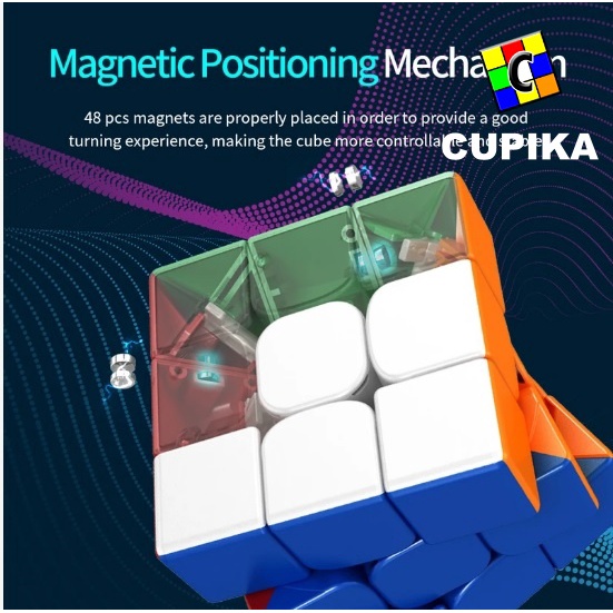 Rubik 3x3 MoYu RS3M MAGLEV 2021 3x3 RS3 M Magnetic 3x3x3 Stickerless ORIGINAL READY STOK