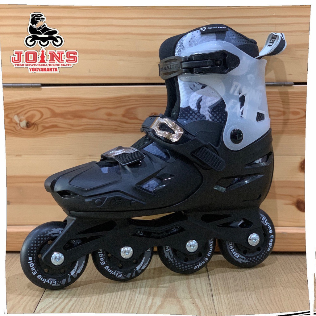 Sepatu Roda Inline Skate Anak Flying Eagle S3 Cosmo Black