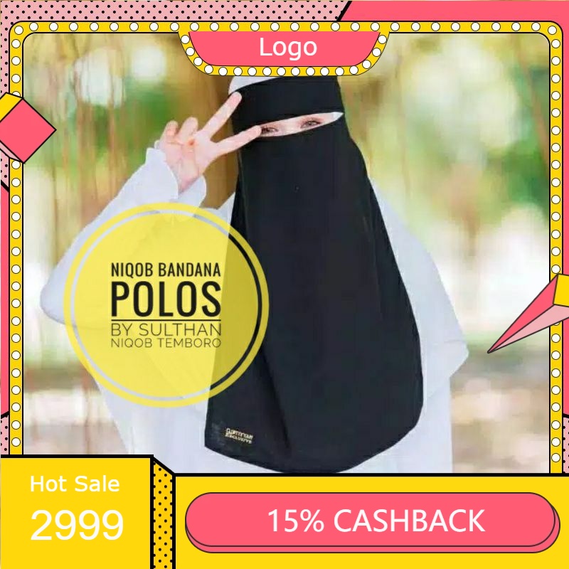 Ameena Niqob || Hijab Cadar Bandana Tali Niqob Polos Pakaian Termurah