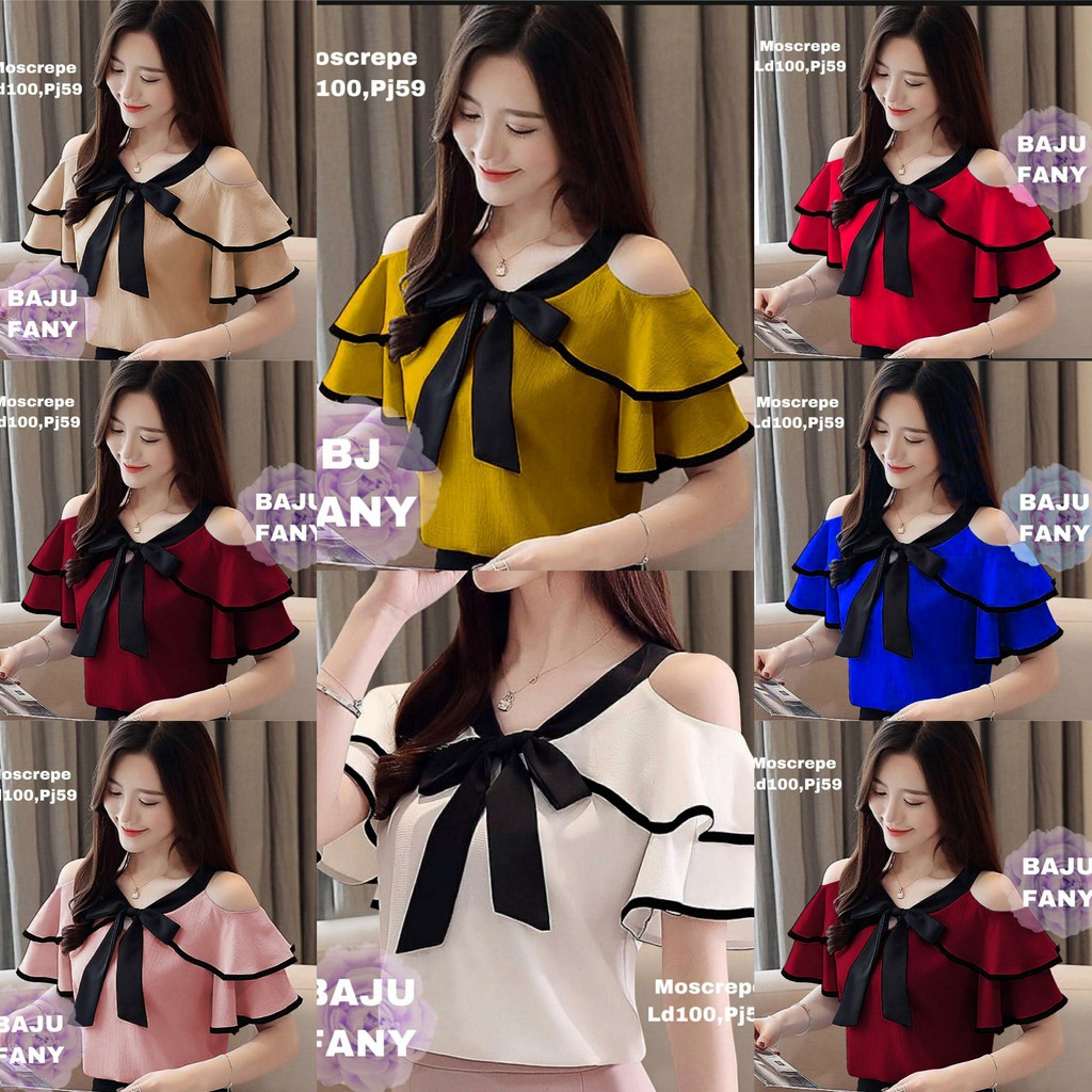COD✔ BAJU FANY FIT XL / BJ FANY / HIGH QUALITY BLOUSE WANITA PAKAIAN WANITA BLOUSE ATASAN WANITA