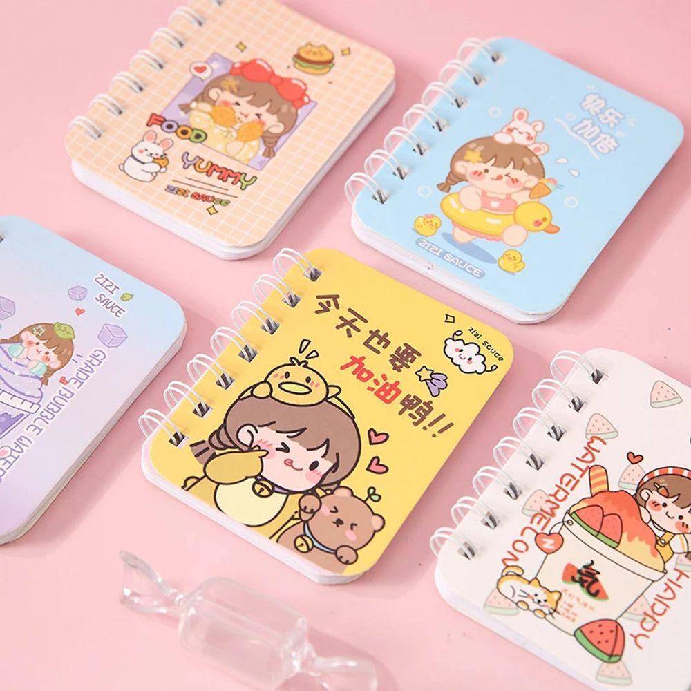 Mxbeauty Coil Notebook Portable Kawaii Alat Tulis Sekolah Alat Kantor Planner Student Diary Book A7 Notebook