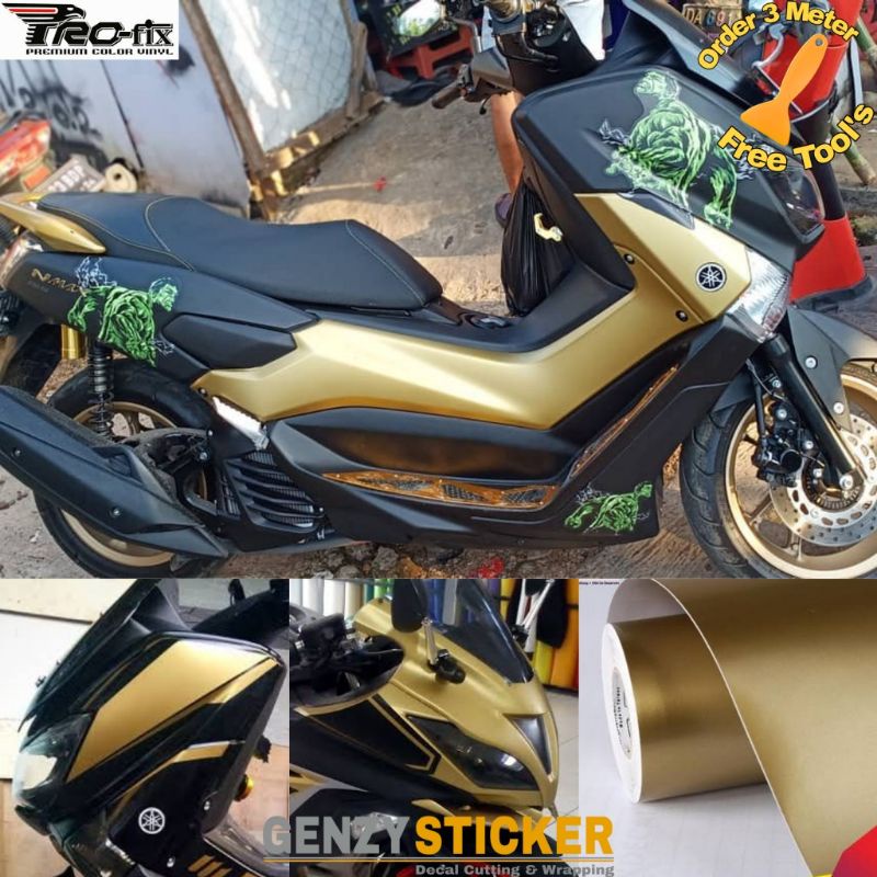 stiker skotlet soft gold sticker motor gold matt scotlite gold doff