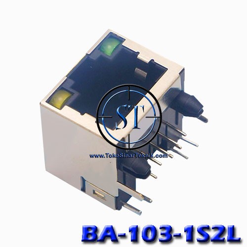 BA-103-1S2L Socket RJ45 Motherboard 1 Socket USB 2 Led 12 Kaki 8P8C